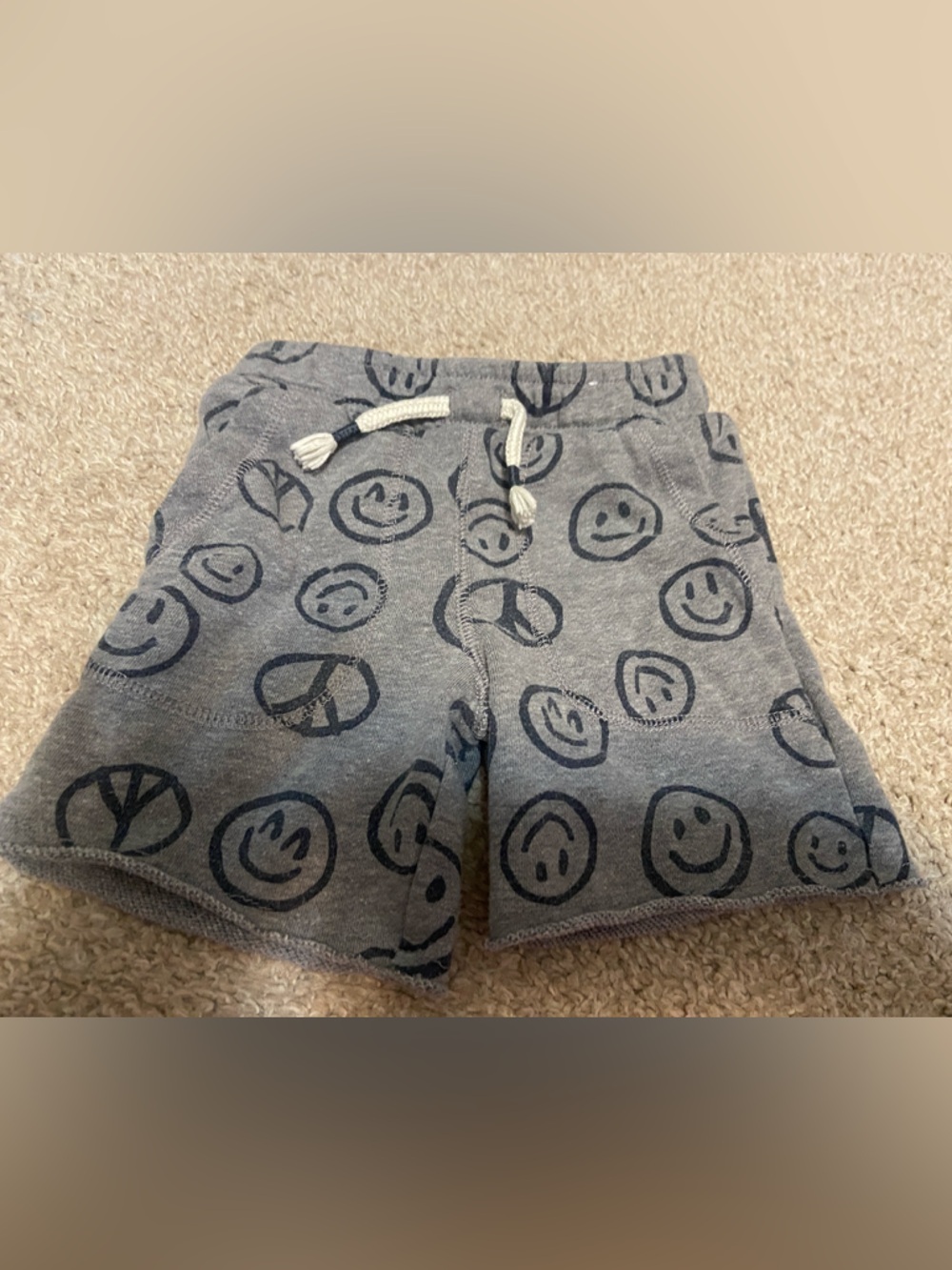 Garanimals Gray Smiley & Peace Sign Jersey Shorts